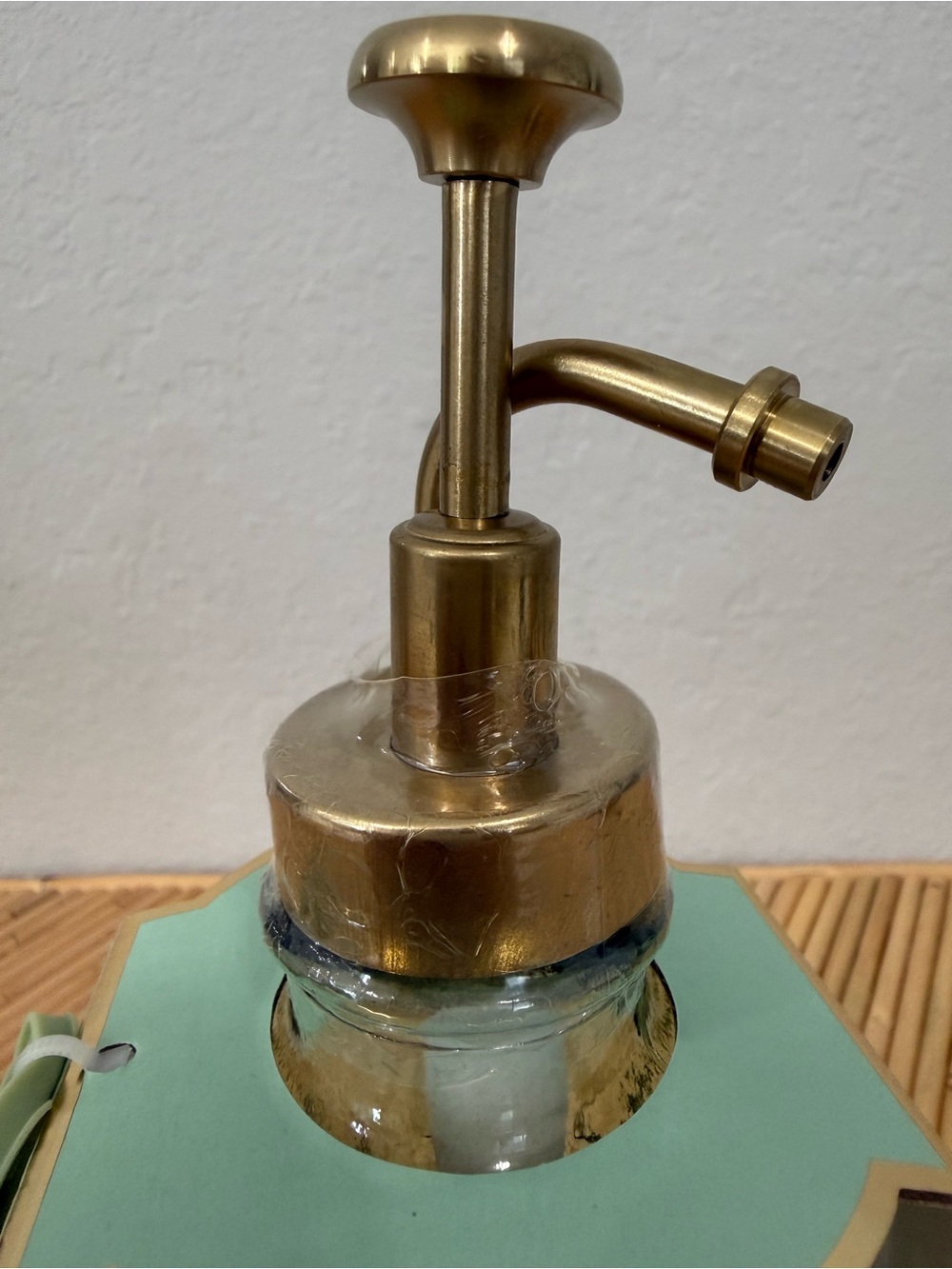 CWC Cook with Color Light Green Ribbed Glass Syrup Dispenser Collapsible Funnel - Picture 5 of 7